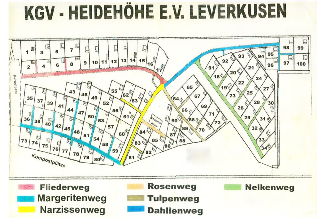 Anlagenplan KGV Heidehöhe e.V.